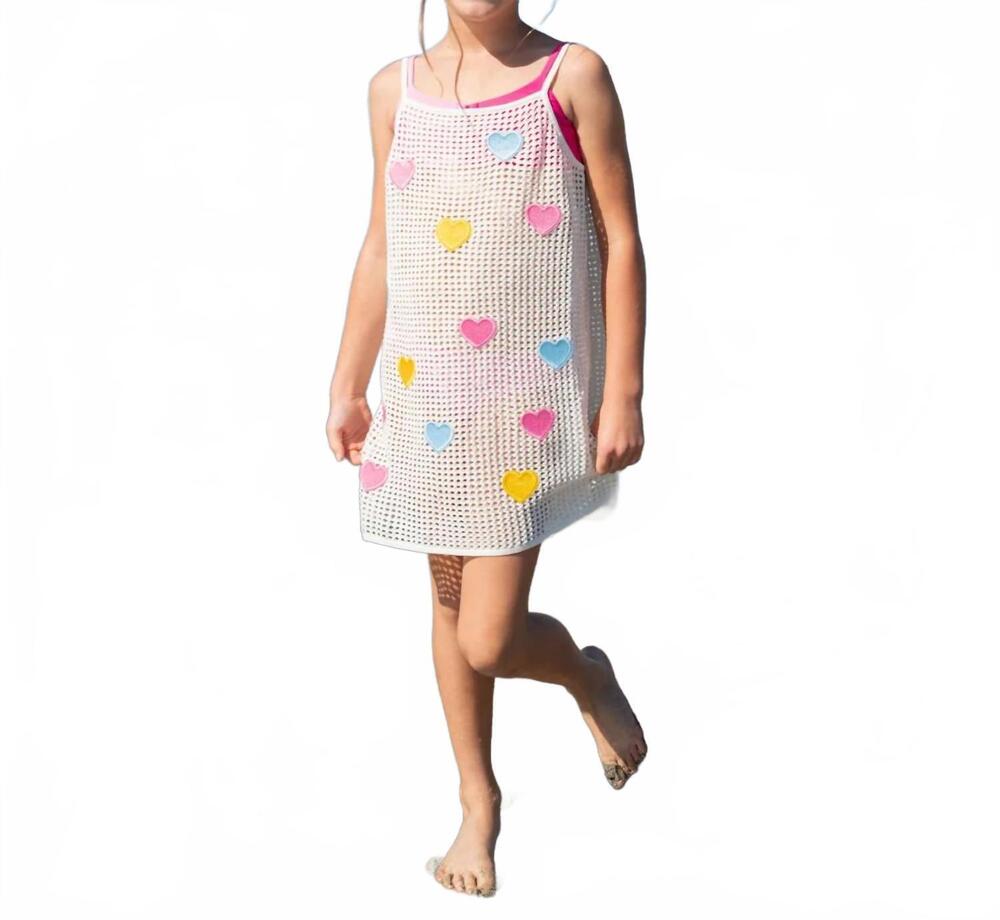 NEW PQ SWIM girls olivia cover up in hearts